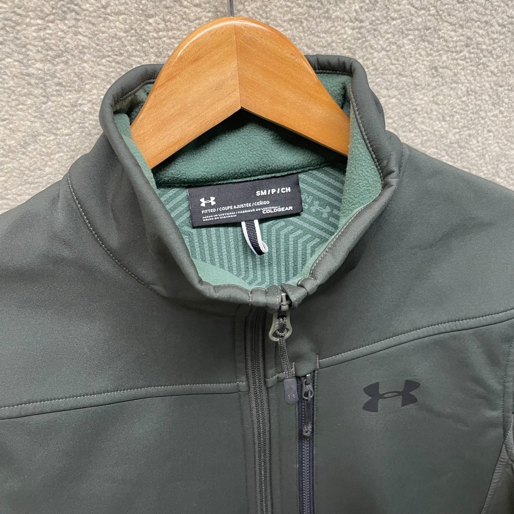 NWT Under Armour ColdGear Storm Mens Jacket Green Infrared Softshell Small - Picture 5 of 9